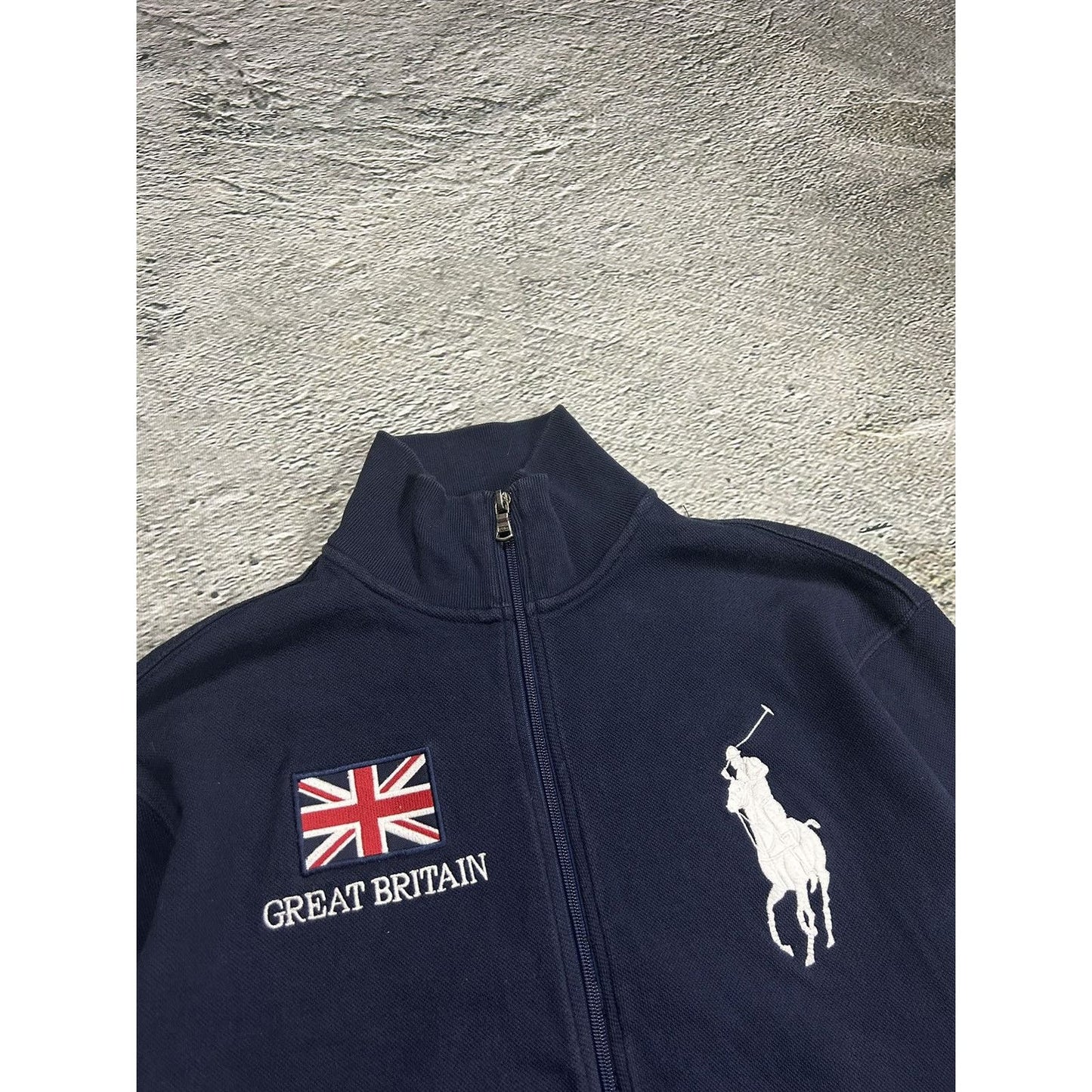 Polo Ralph Lauren Great Britain big pony flag zip sweatshirt