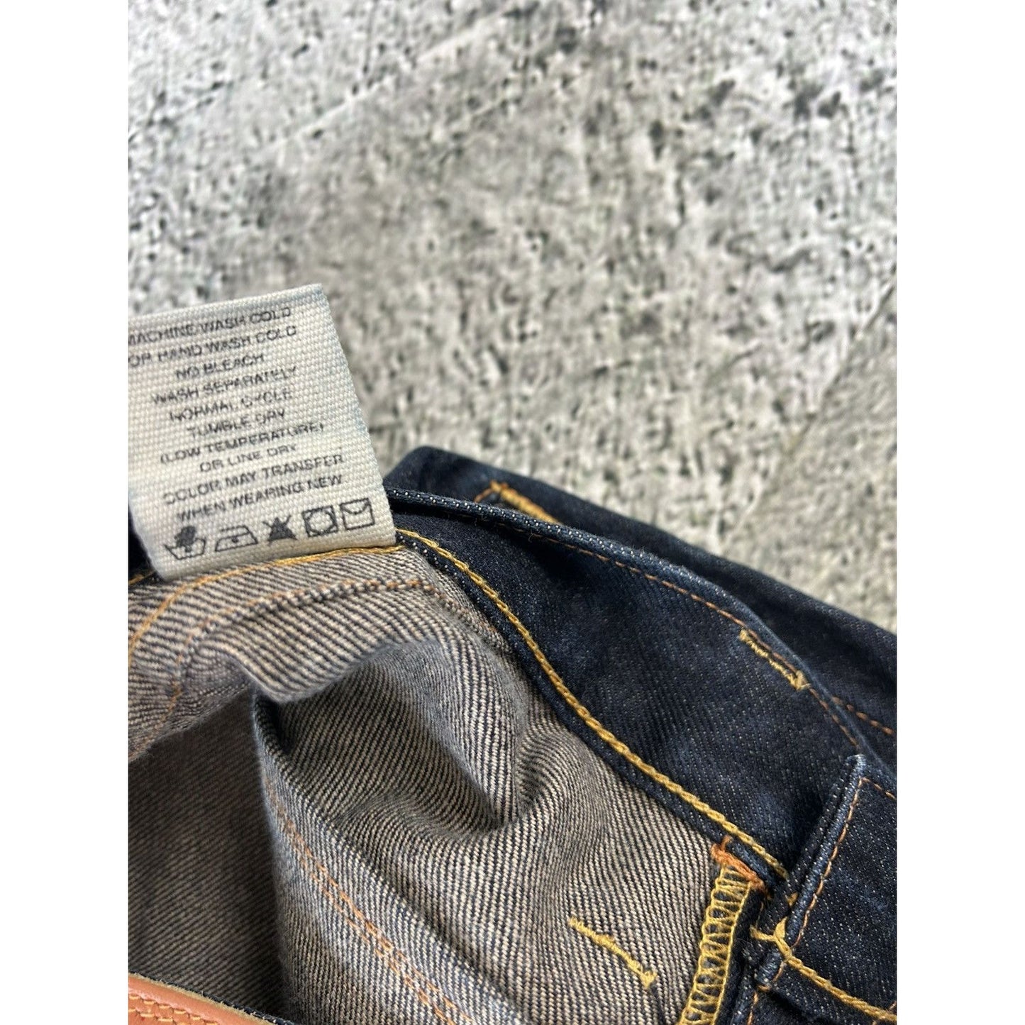 Evisu jeans vintage inside out selvedge red embroidery