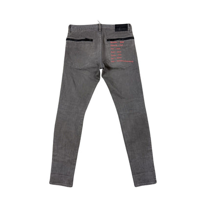 Undercover Jun Takahashi ss2018 gray jeans zippers