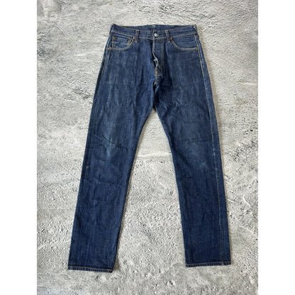 Evisu jeans vintage handpainted seagull logo selvedge denim