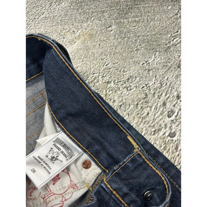True Religion vintage jeans navy contrast stitching Y2K