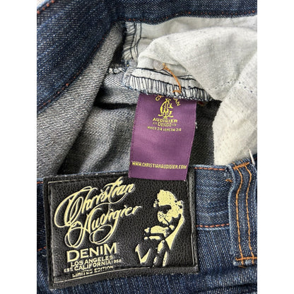 Ed Hardy Christian Audigier vintage jorts shorts denim jeans