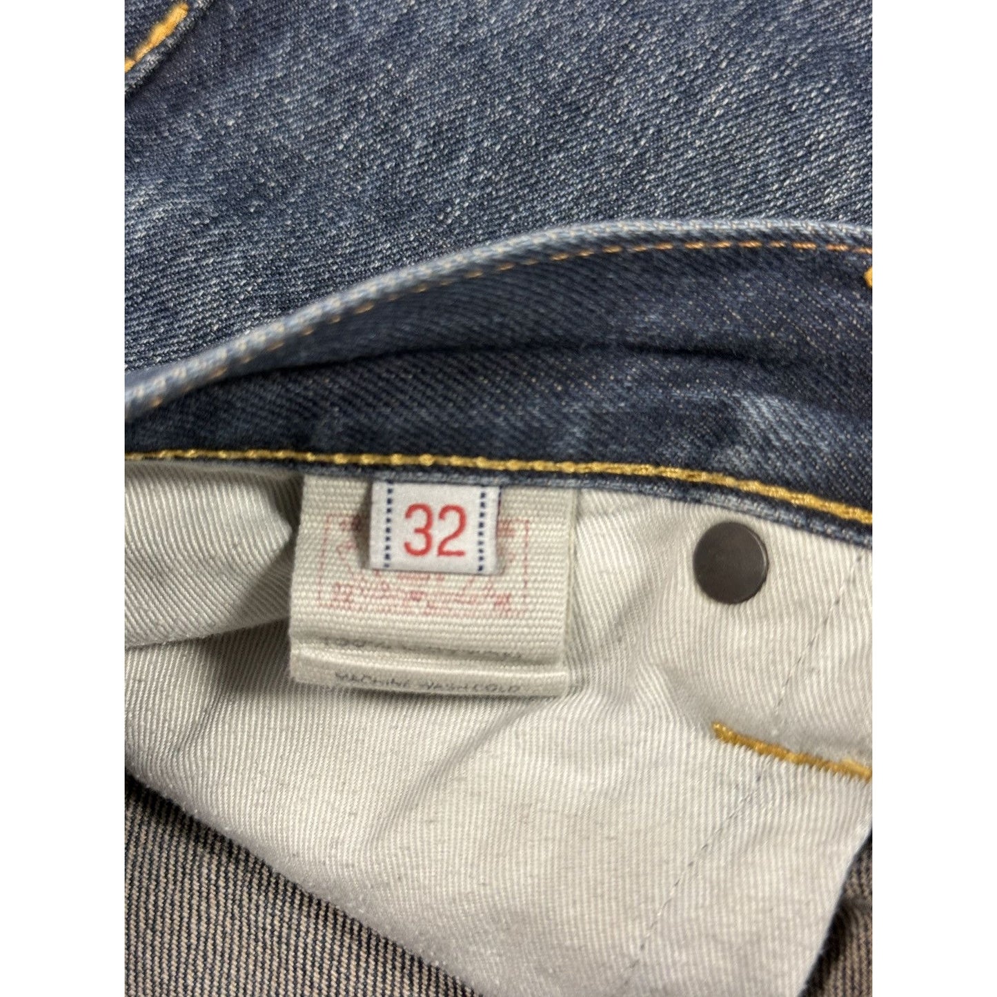 Evisu jeans daicock big logo red selvedge denim