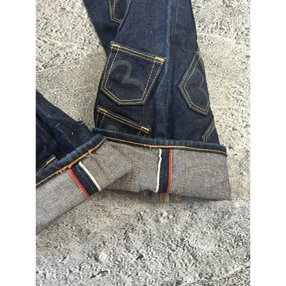 Evisu multipocket jeans front logo rare sample black