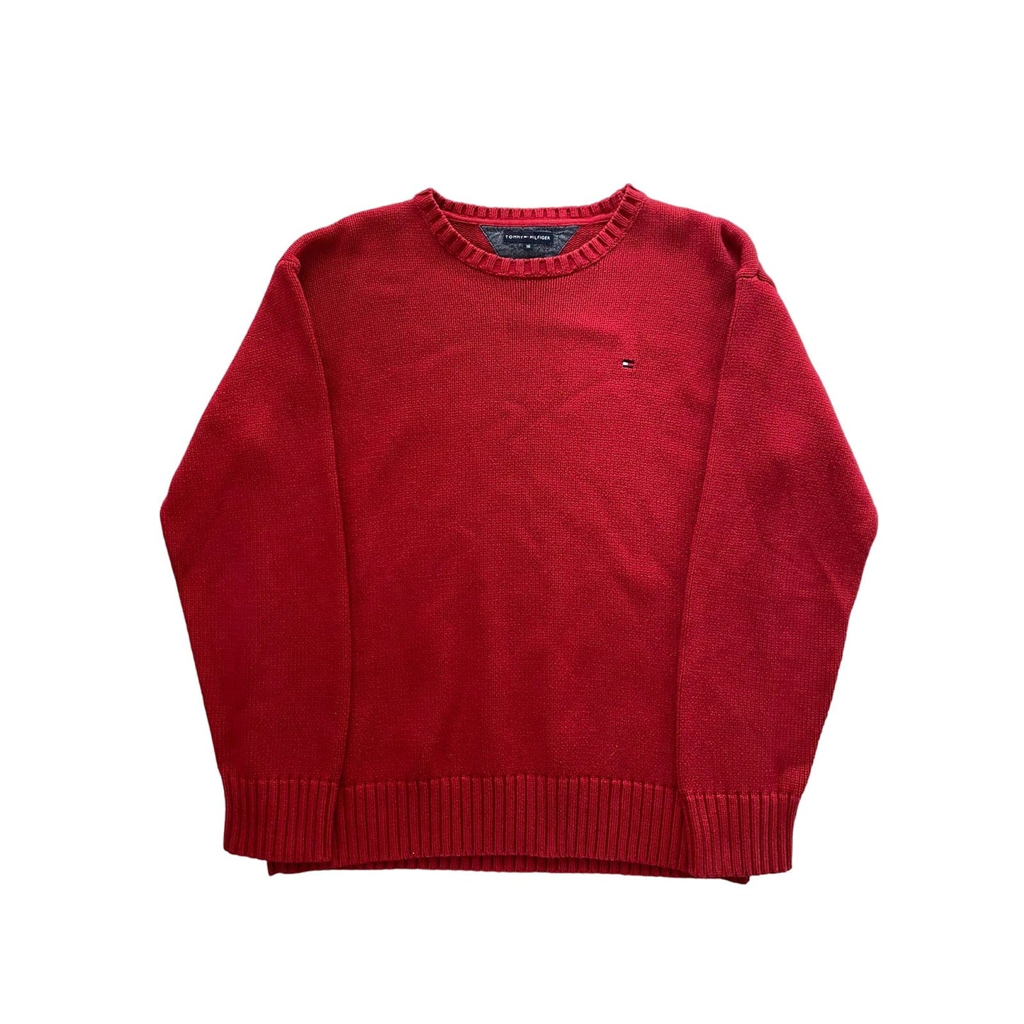 Tommy Hilfiger vintage red sweater small logo