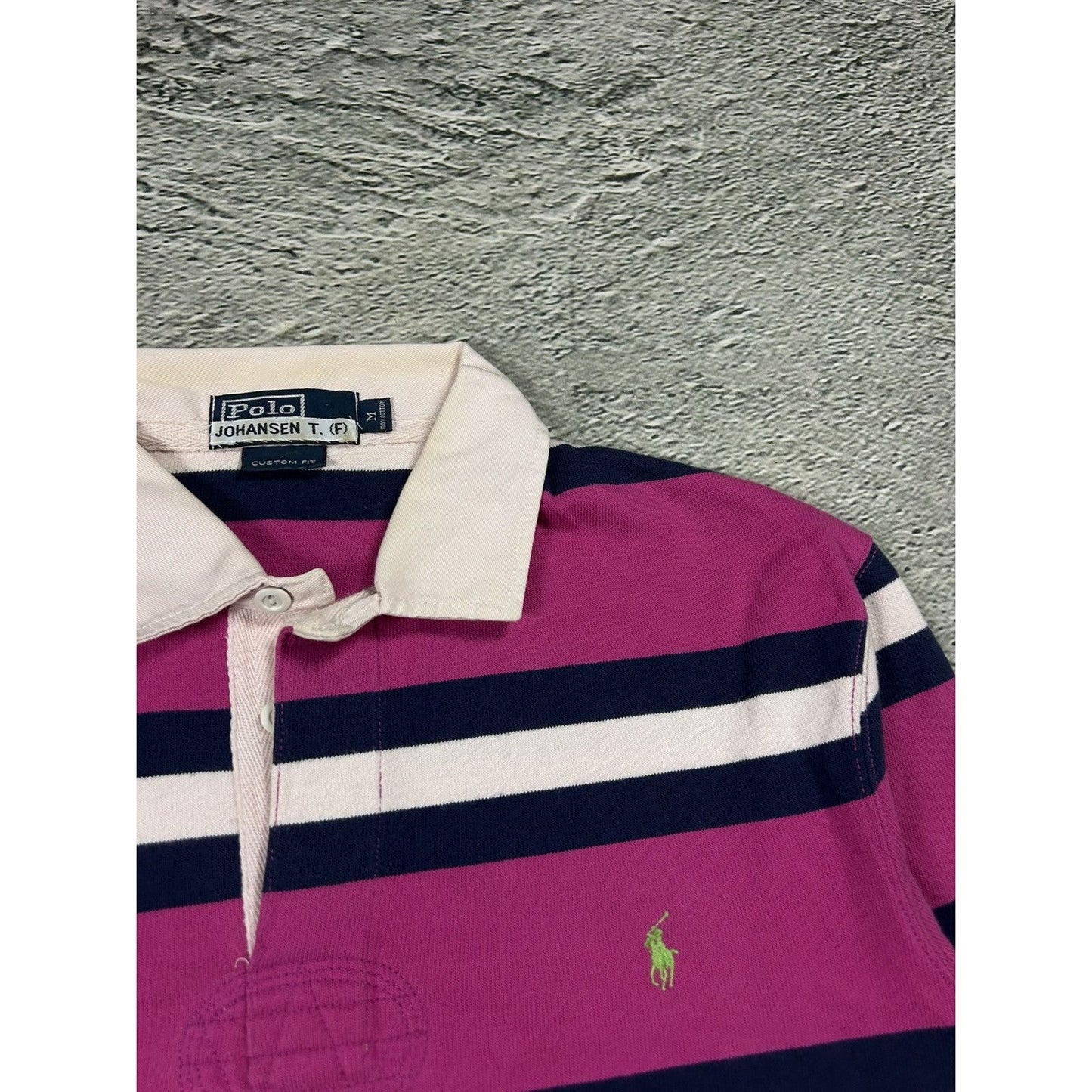 Chief Keef Polo Ralph Lauren vintage pink longsleeve striped