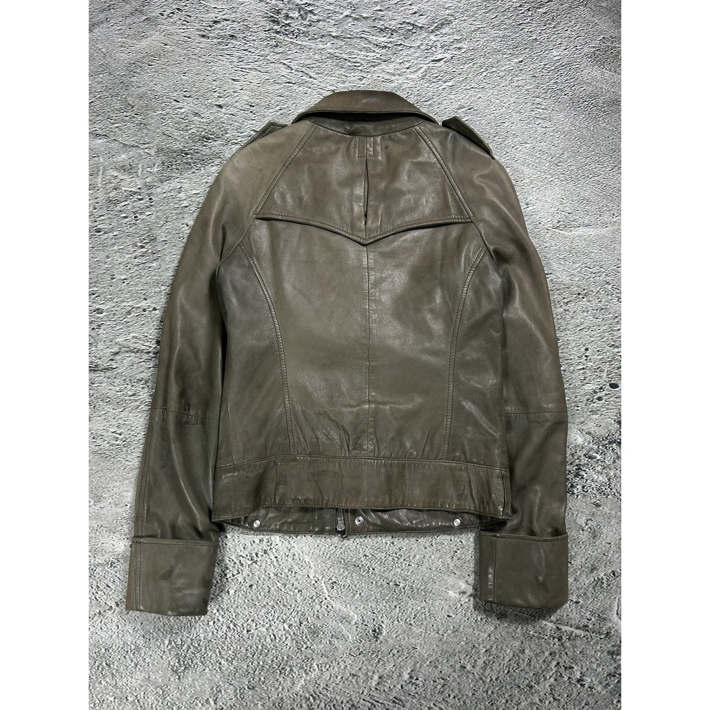 Diesel leather jacket brown vintage avant garde