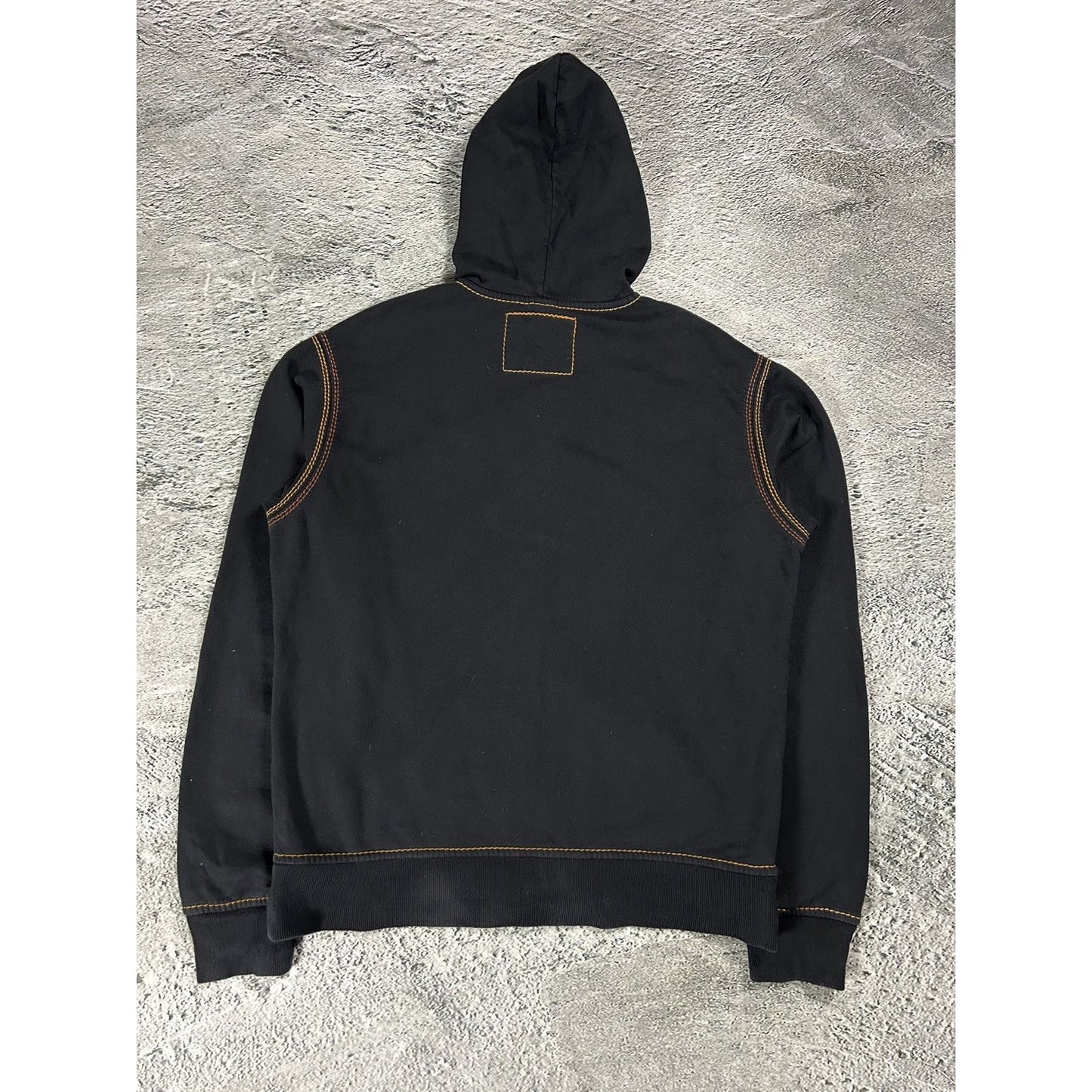 True Religion vintage black zip hoodie white big logo