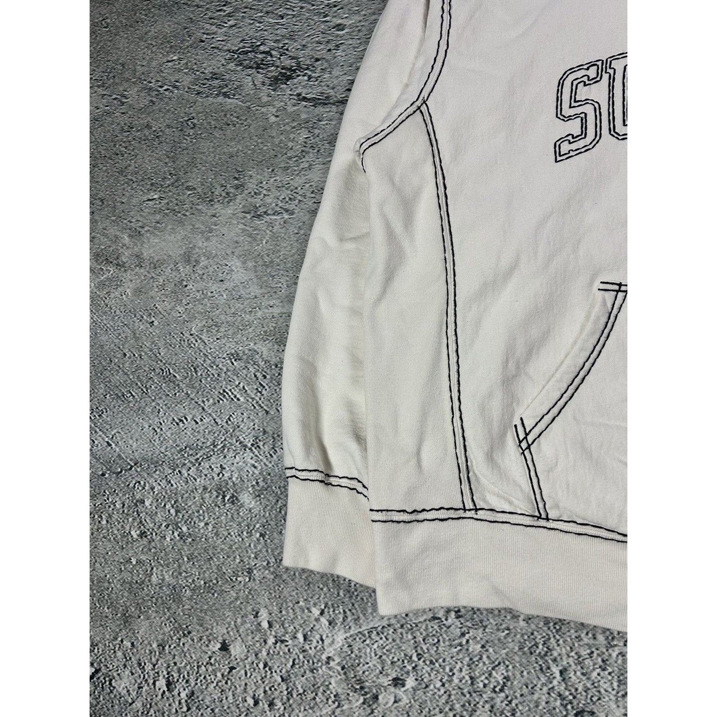 Supreme Big Stitch Hoodie White FW20 True Religion style