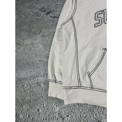 Supreme Big Stitch Hoodie White FW20 True Religion style
