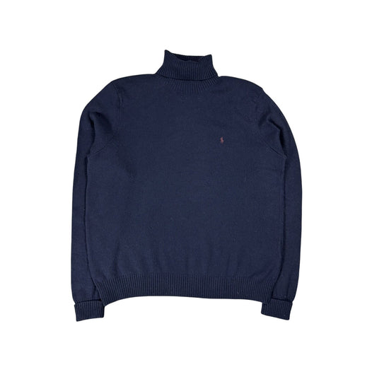 Polo Ralph Lauren vintage sweater turtleneck lambswool navy