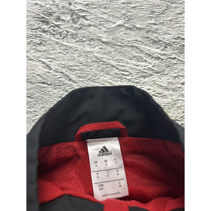 Adidas track jacket vintage red Y2K nylon zip