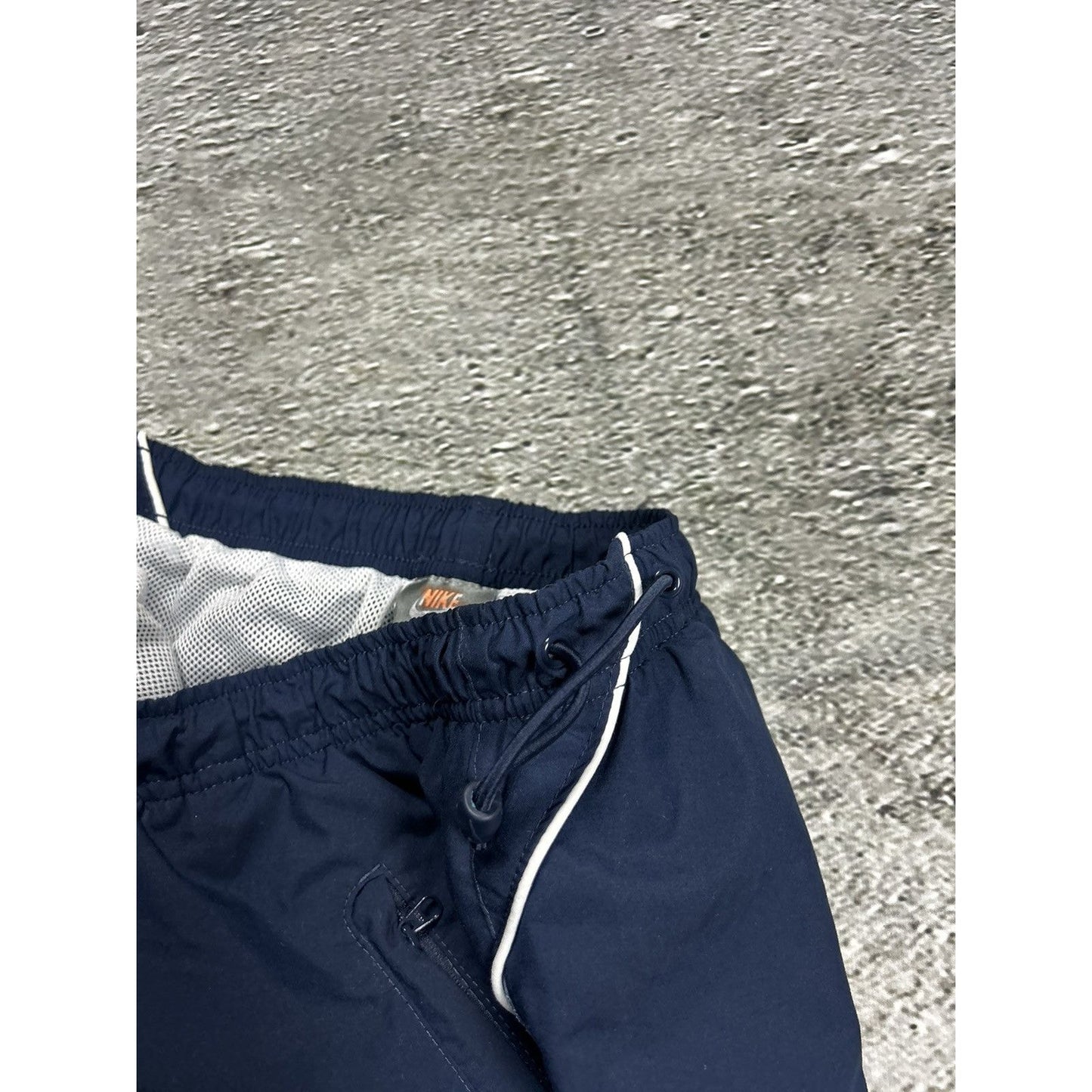 Nike vintage navy shorts track pant small swoosh Y2K