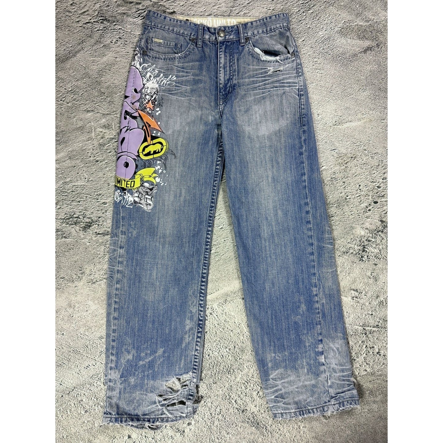 Ecko Untld. vintage jeans denim baggy pants Y2K print