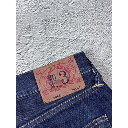 Evisu jeans daicock big logo Red selvedge raw denim Japan