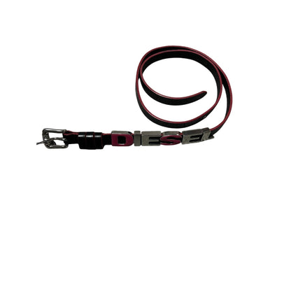Diesel leather belt multicolour moving letters black pink