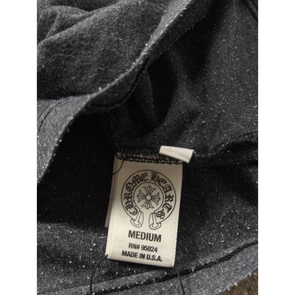 Chrome hearts Gray Tshirt Logo horseshoe scroll