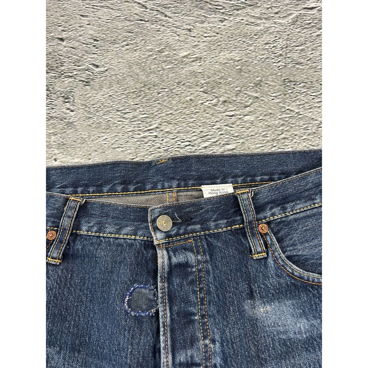 Evisu jeans vintage embroidery face seagull logo selvedge