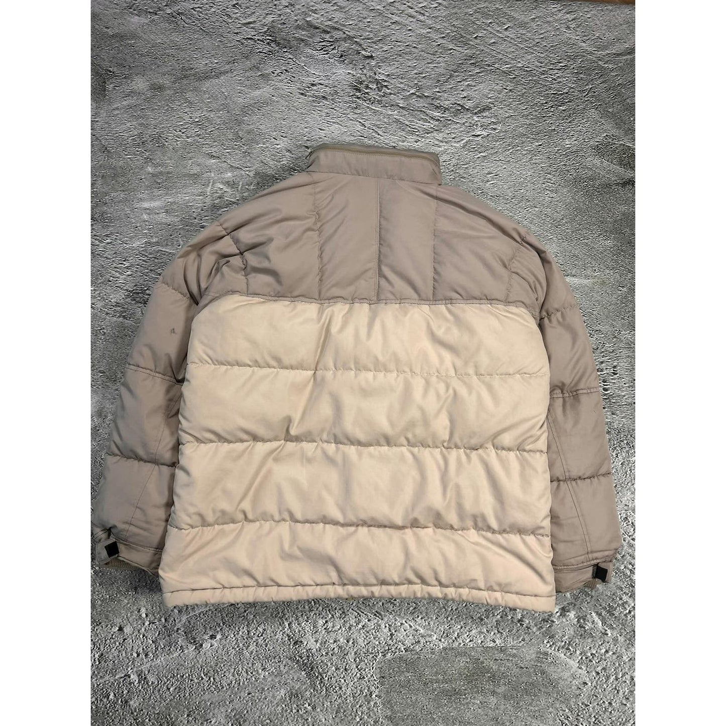 Nike puffer jacket vintage beige small logo 2000s