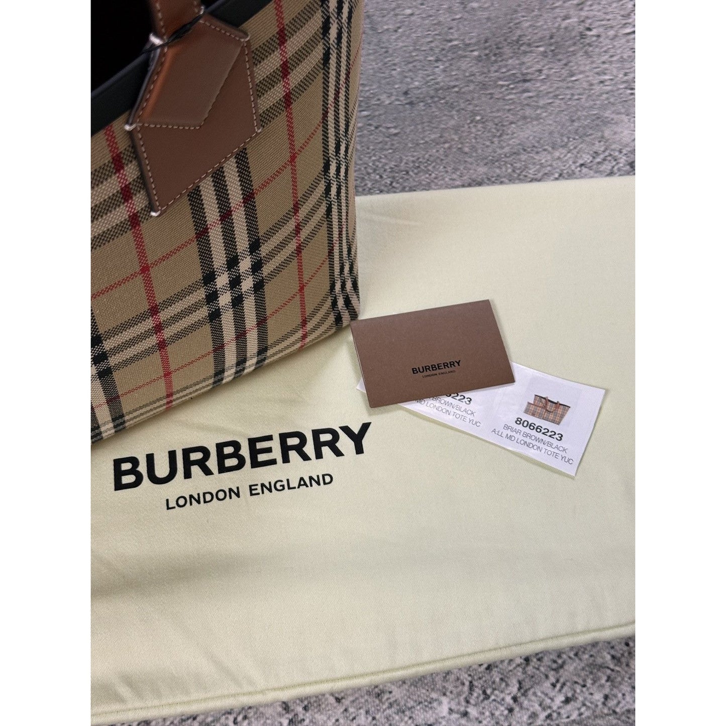 Burberry Medium London Nova Check Hand Tote Bag