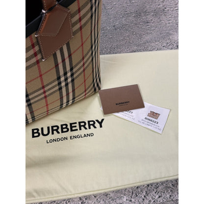 Burberry Medium London Nova Check Hand Tote Bag