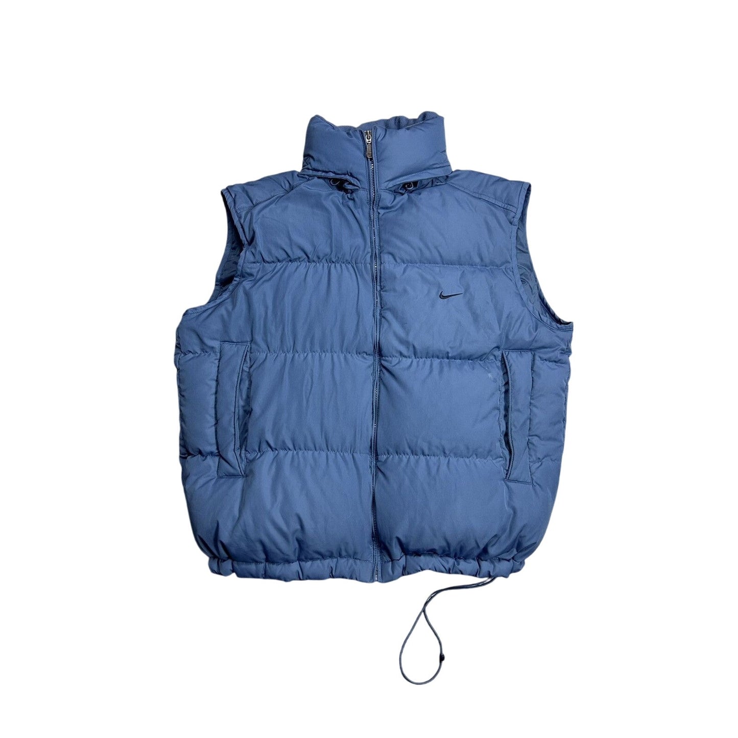Nike vintage blue puffer vest small swoosh 2000s