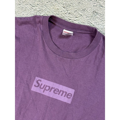 Supreme bogo T-shirt tonal dusty purple box logo SS23
