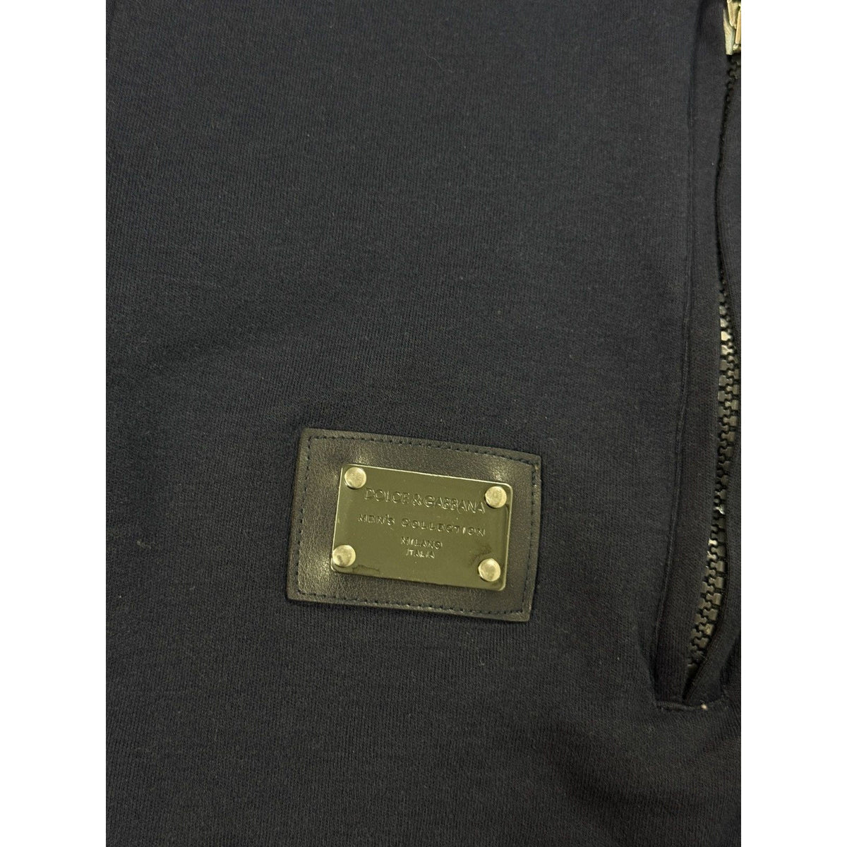 Dolce & Gabbana navy zip up crewneck multi pocker DG Y2K