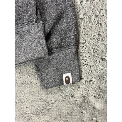 Bape sweatshirt grey big logo spell out black