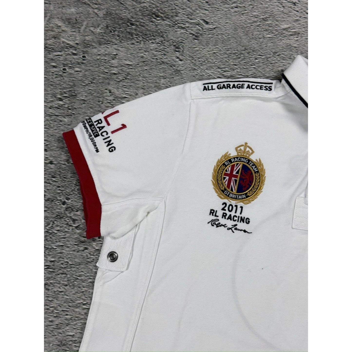 Chief Keef Polo Ralph Lauren RL1 Racing GT Britain white