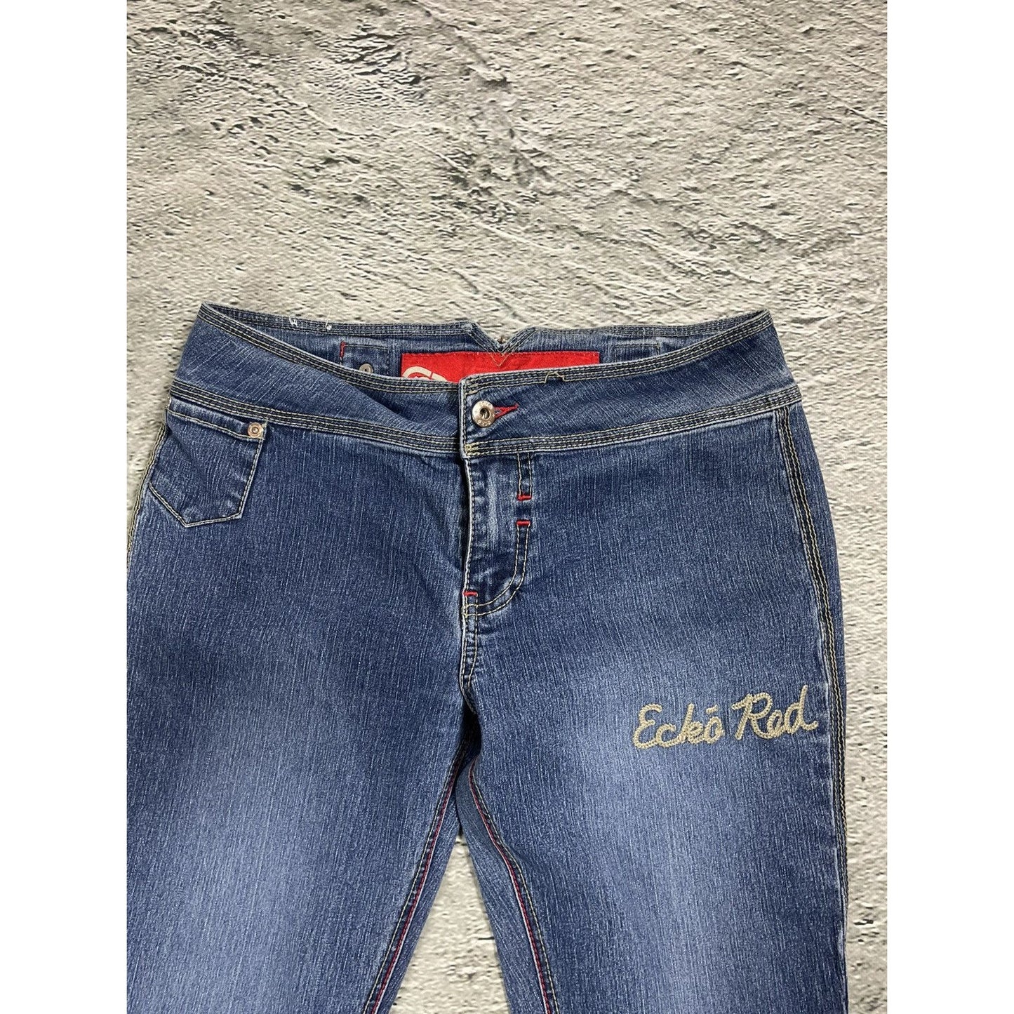 Ecko Red flared jeans denim pants Y2K