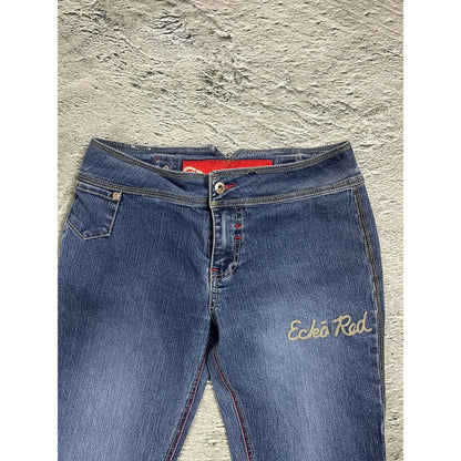 Ecko Red flared jeans denim pants Y2K