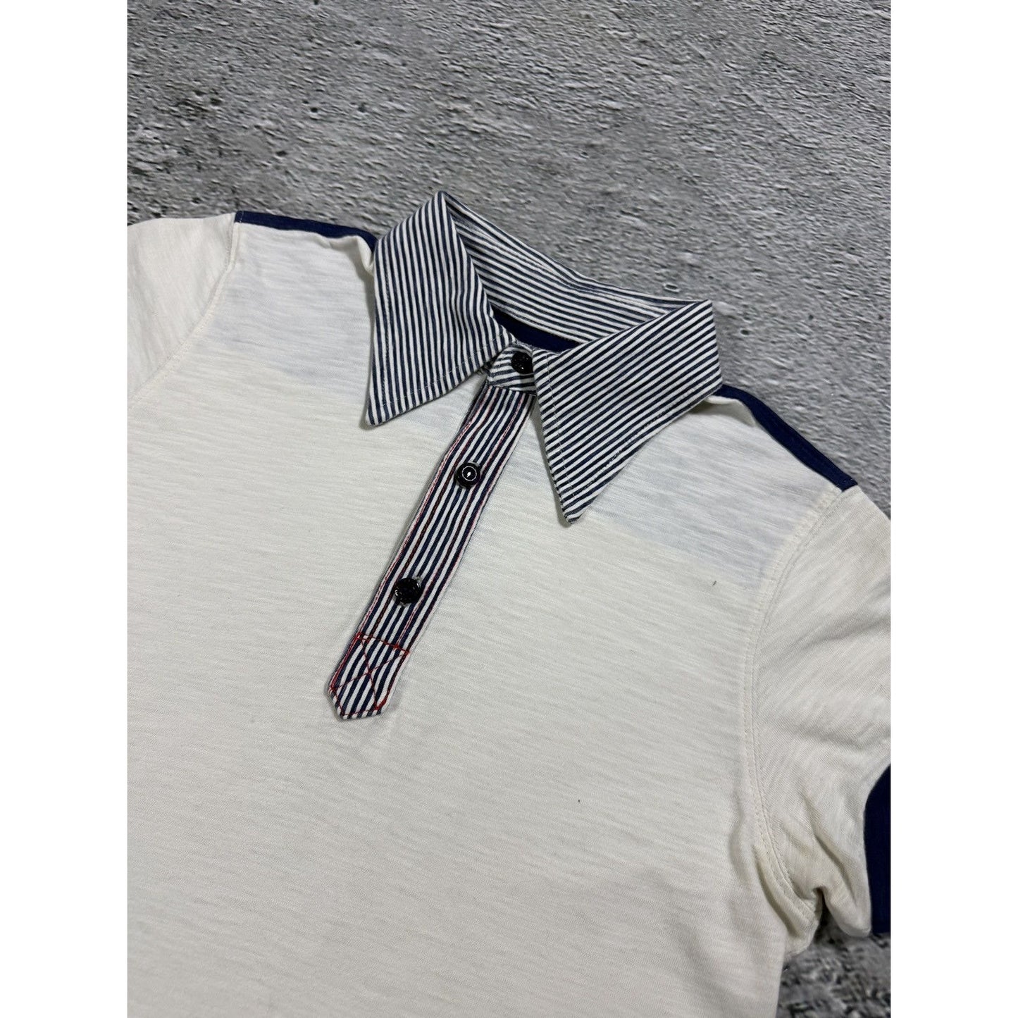 Evisu polo T-shirt big logo white Y2K