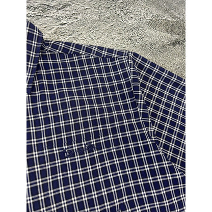 Southpole Vintage Y2K shirt button up blue checkered