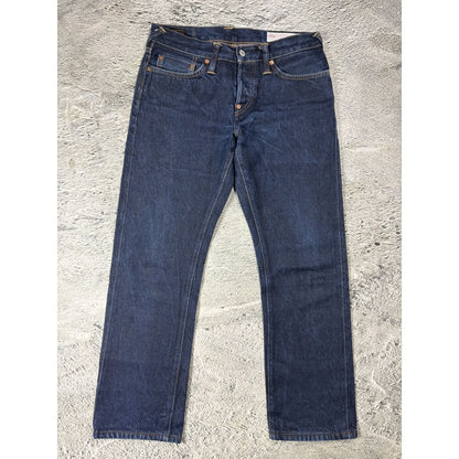 Evisu jeans daicock big logo yellow selvedge denim