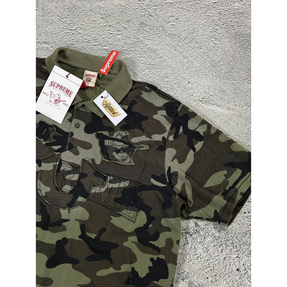 Supreme x True Religion polo shirt camo L