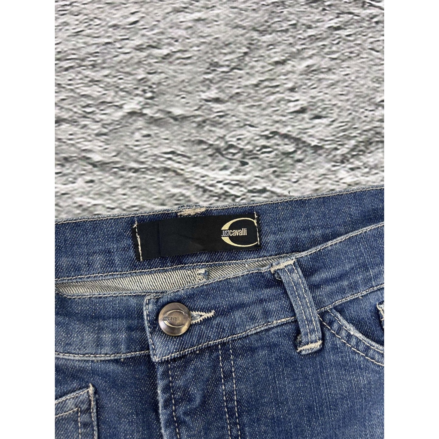 Just Cavalli Geometrical Zipper Pockets Jeans SS2005 Pants
