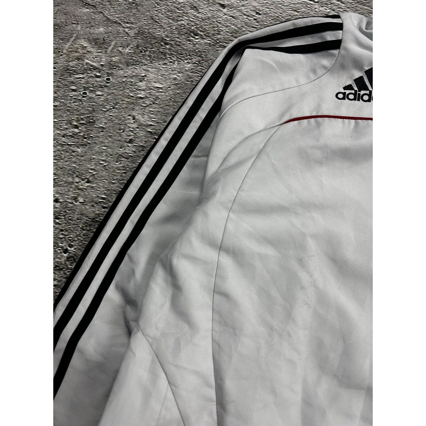 Adidas track suit vintage grey nylon track pants drill Y2K