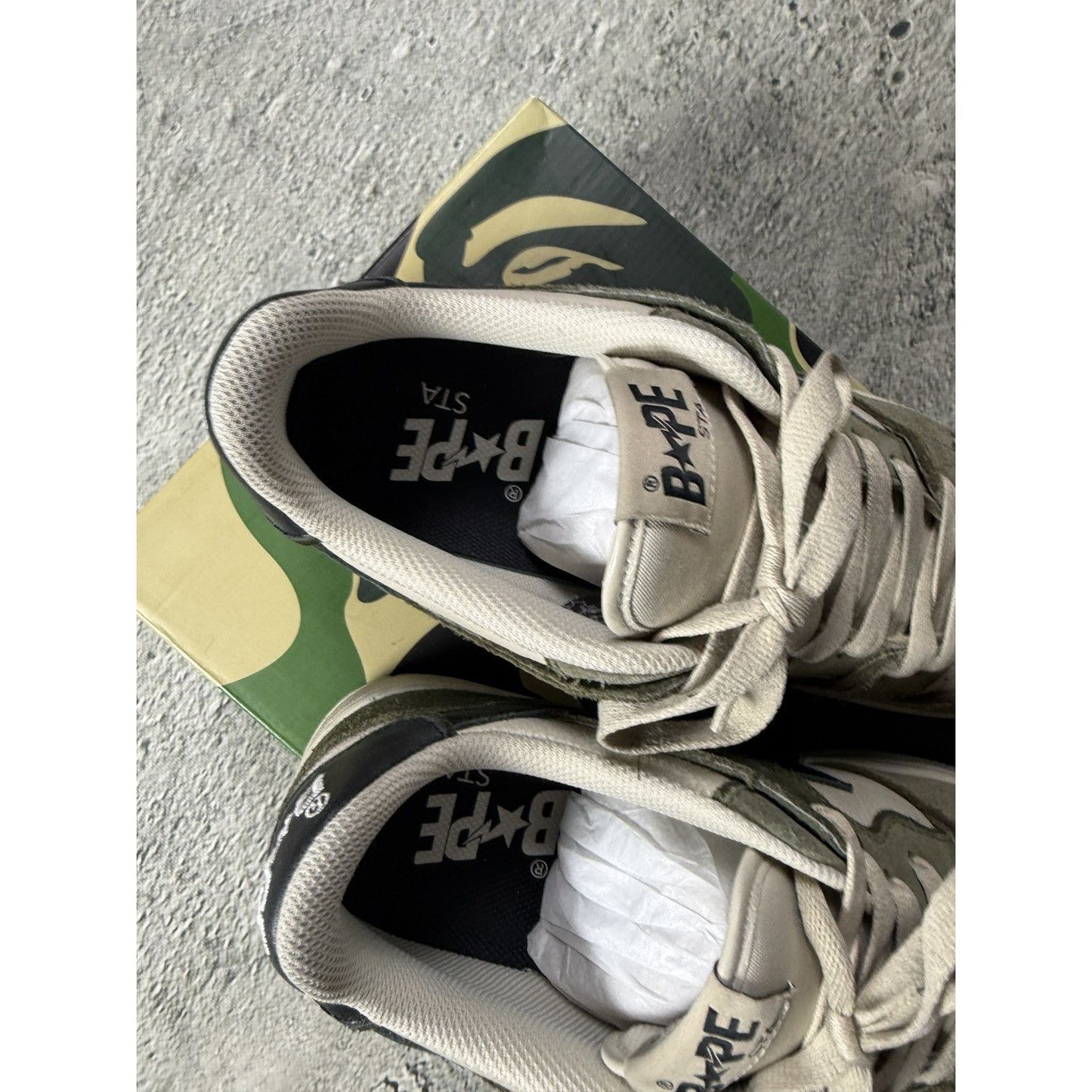 Bapesta Sk8-sta Bape sneakers khaki green a bathing ape