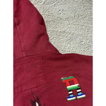 True Religion vintage red zip hoodie Indian Y2K