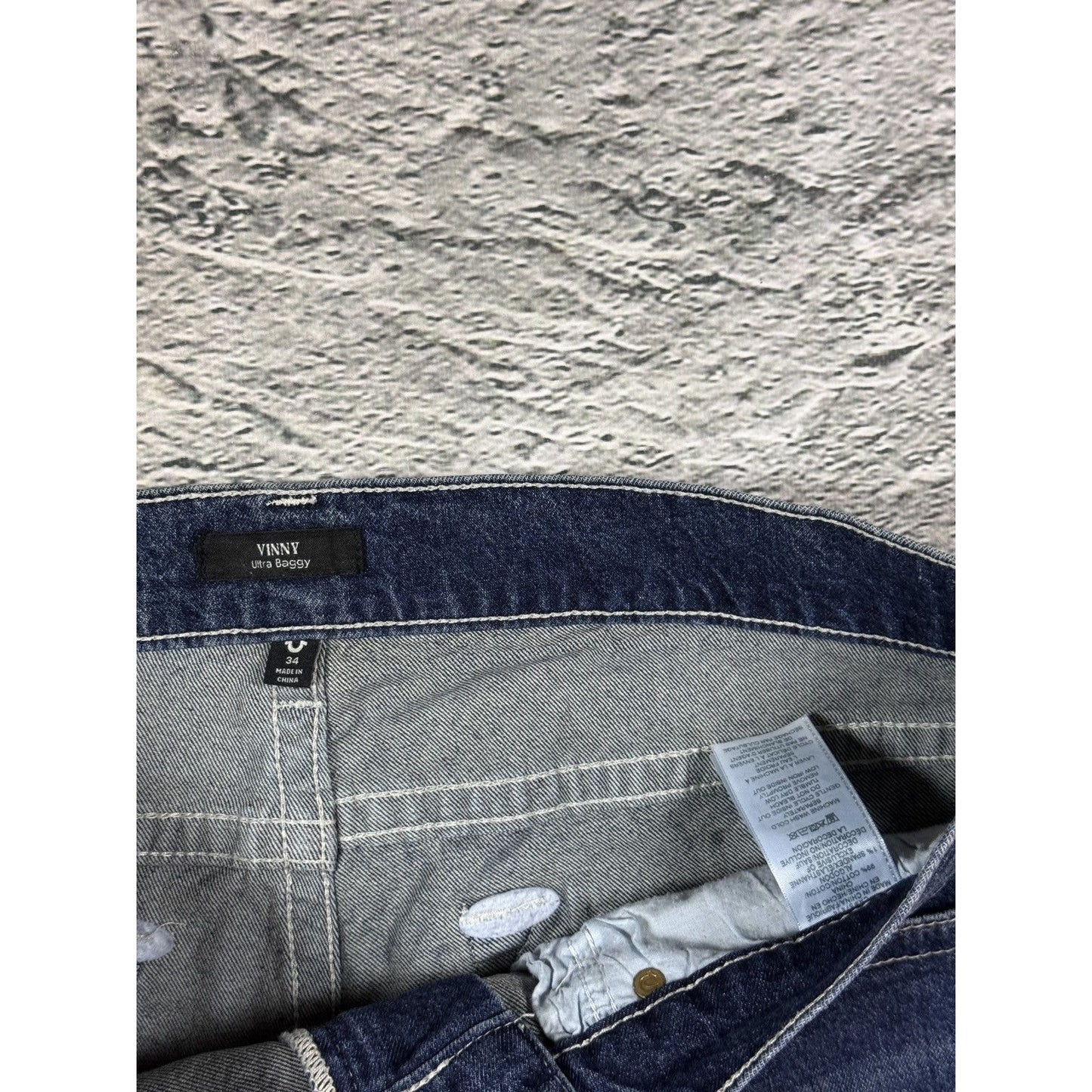 True Religion blue jeans Y2K Vinny ultra baggy buddah