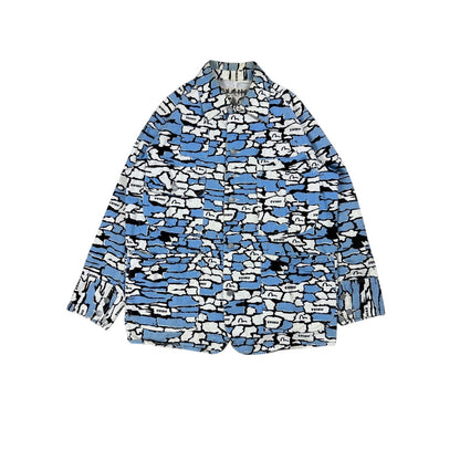 Evisu Japan vintage denim jacket blue white sky camo