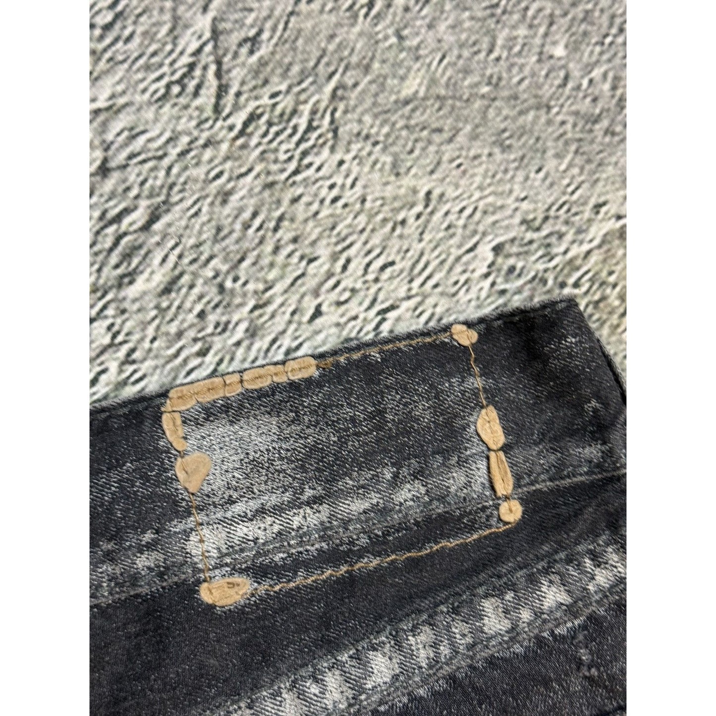 True Religion black dark grey black painted jeans Ricky