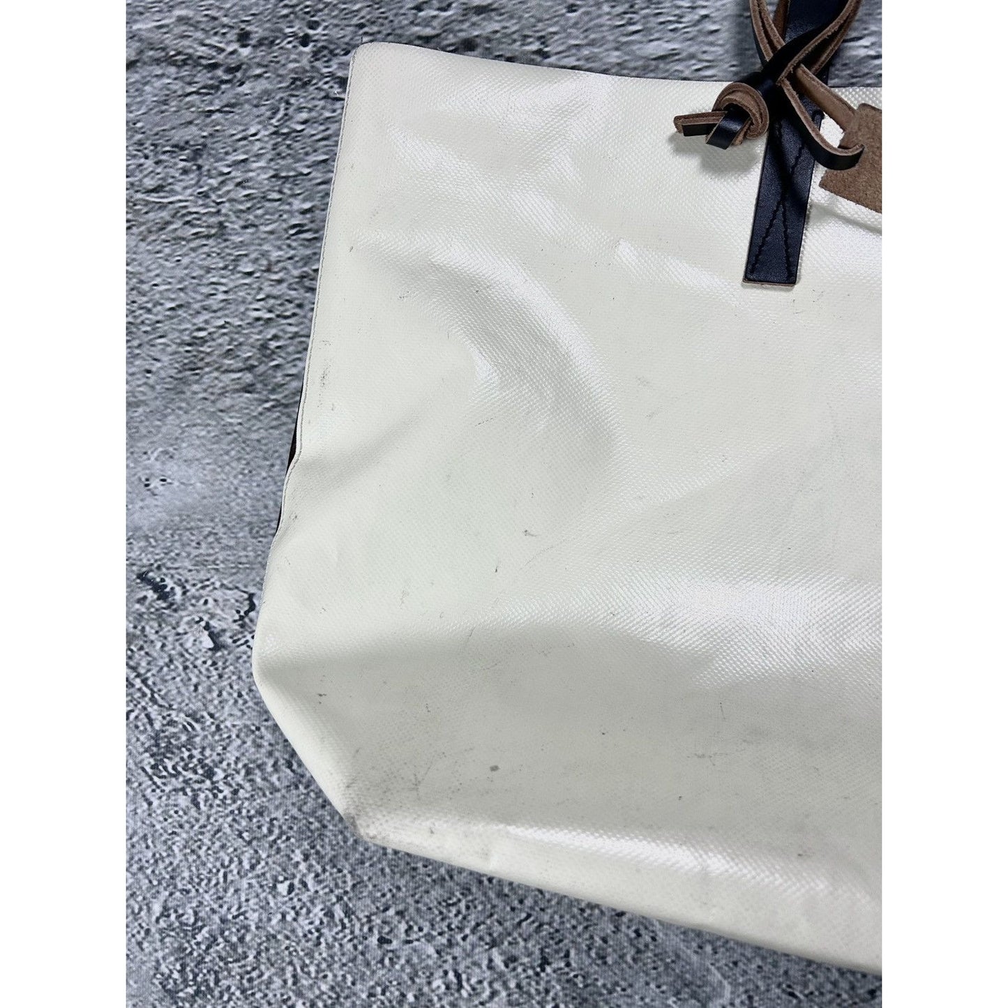 Marni bag with leather handles beige