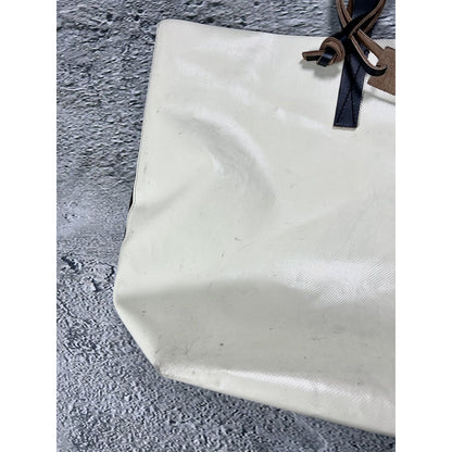 Marni bag with leather handles beige