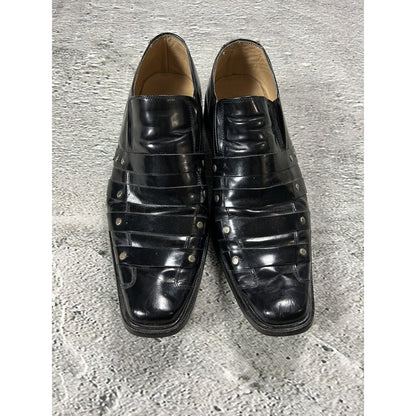 Lagerfeld black studded leather shoes