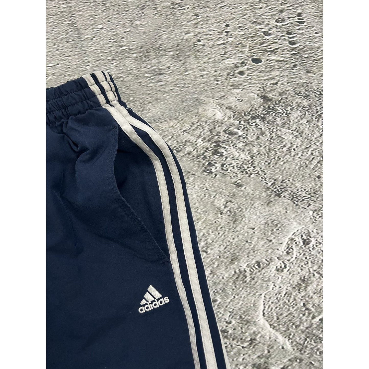 Adidas vintage navy nylon track pants baggy small logo 2000s