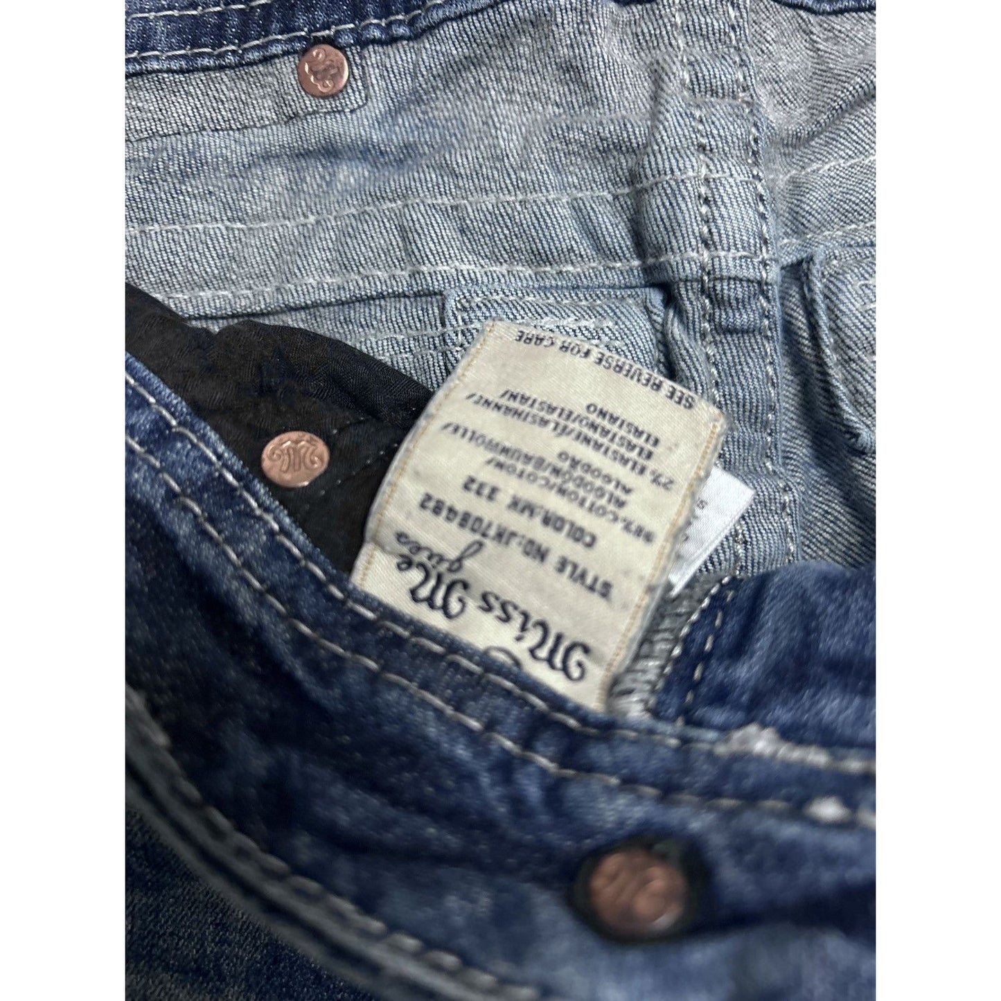 Miss Me flared bootcut white stitching denim vintage y2k