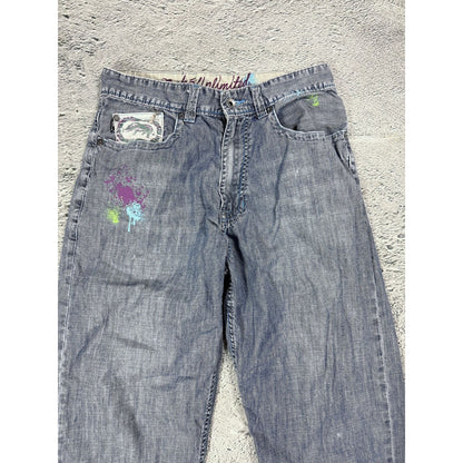 Ecko Baggy Painted hip-hop jeans denim pants Y2K