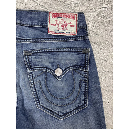 True Religion vintage blue jeans Ricky thick stitching Y2K